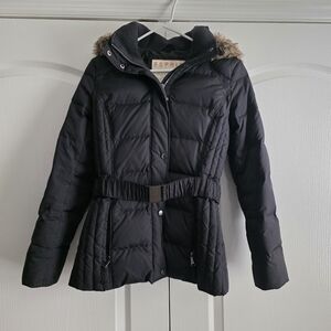 Esprit Womens Down Alternative Winter Jacket Size S / 6 Black Belt